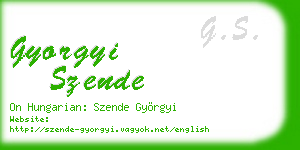 gyorgyi szende business card